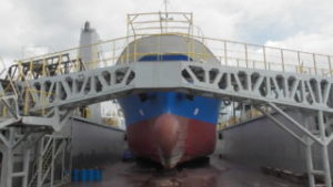 内航運送貨物船 「めいせん２」が、 出渠しました。